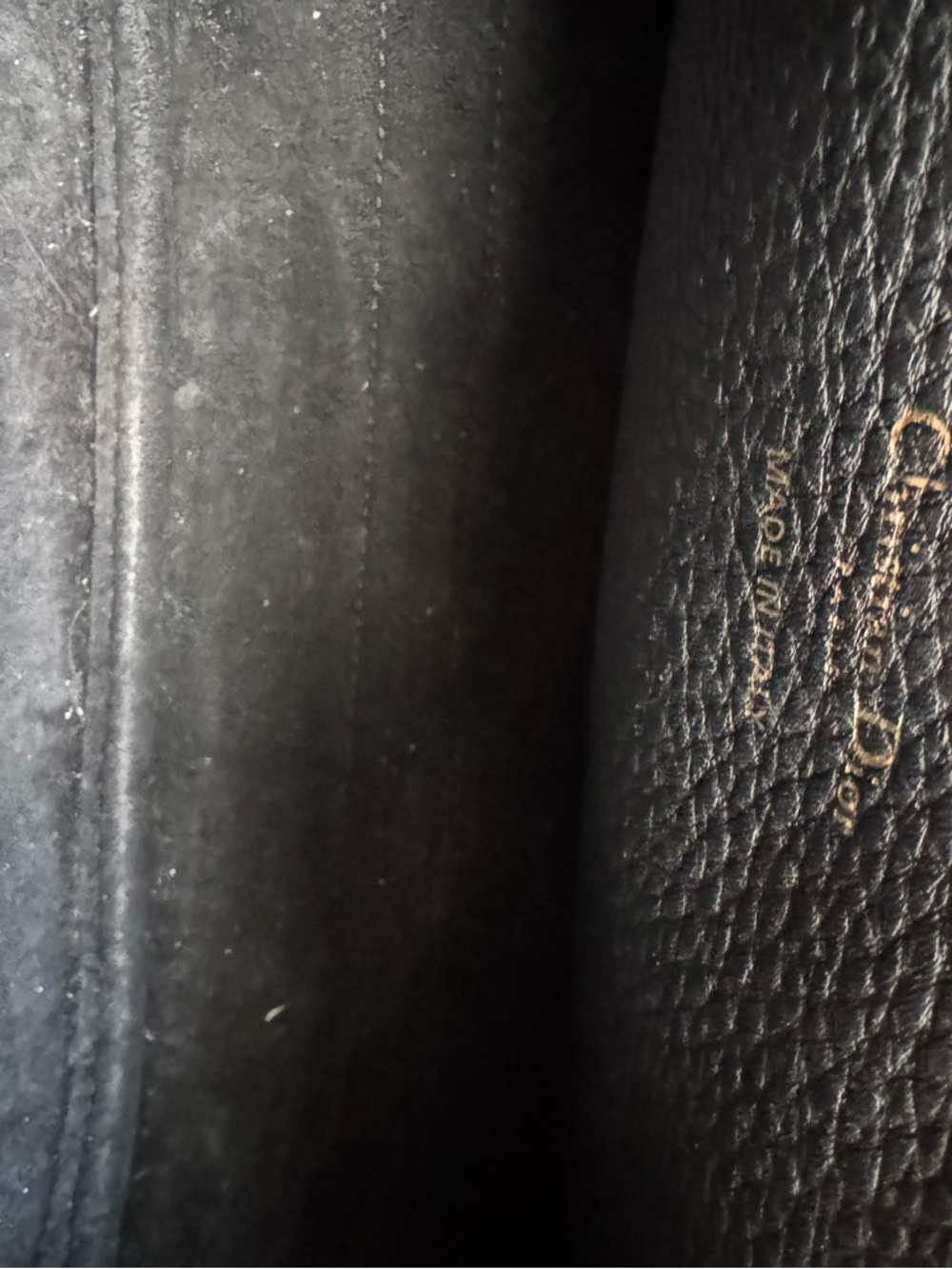 DIOR Large Bobby Black Bag Pebbled Leather with Logo Canvas Adjustable Strap - Picture 9 of 14